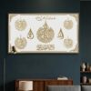 Ayatul Kursi with 4 Qul Islamic Acrylic Wall Frame